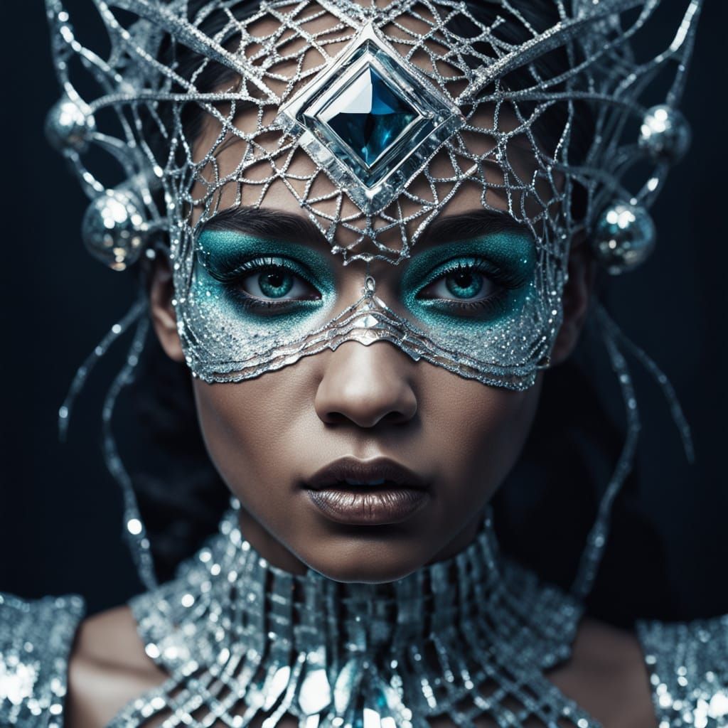Hyper-Realistic Portrait of a Mermaid Goddess in Cyberpunk S...