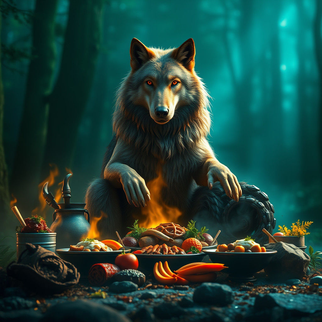Wolf Feast: A Matte Painting Concept Art