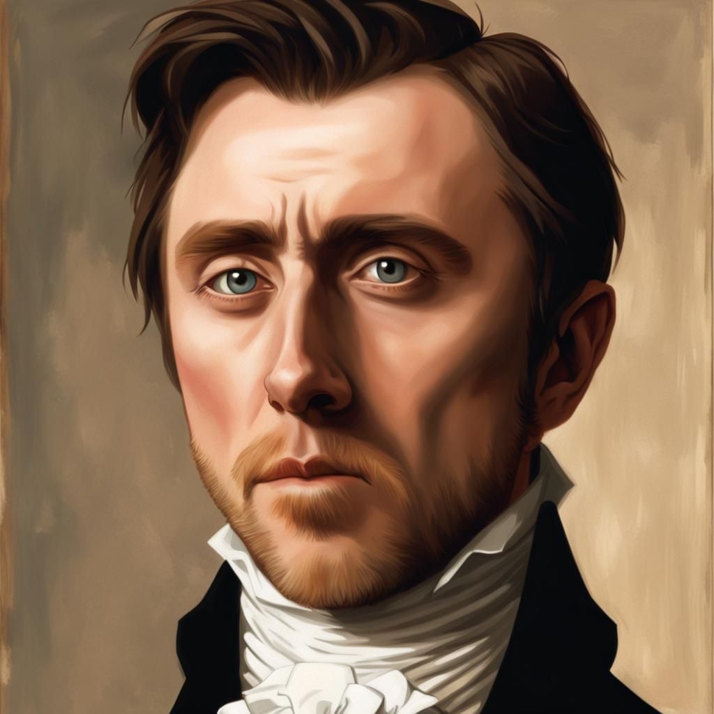Regency Gentleman Portrait in Neoclassical Style