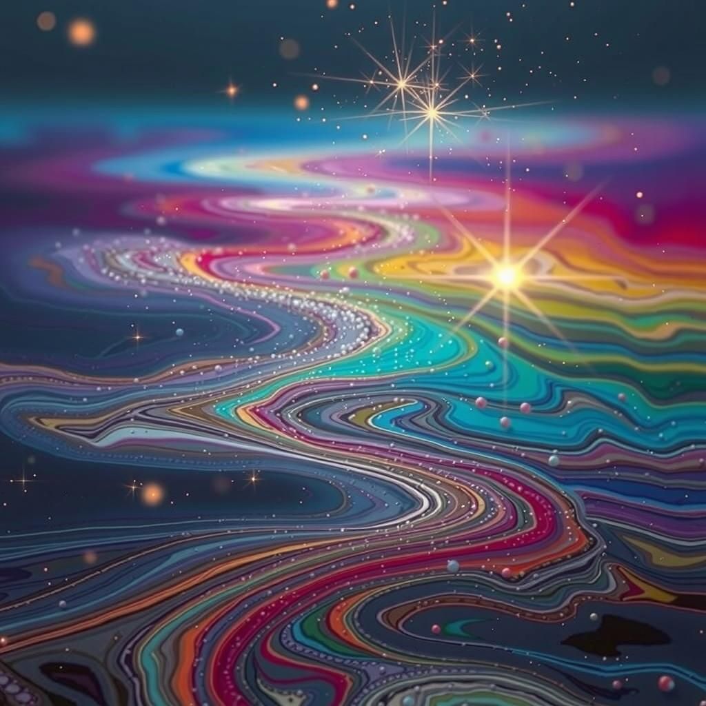Rainbow Hues Unfold in Photorealistic Digital Art