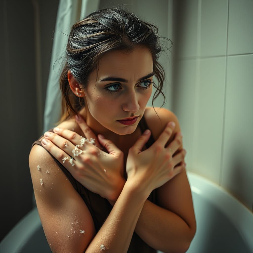 Desperate Plea in a Bathroom: A Realistic Scene