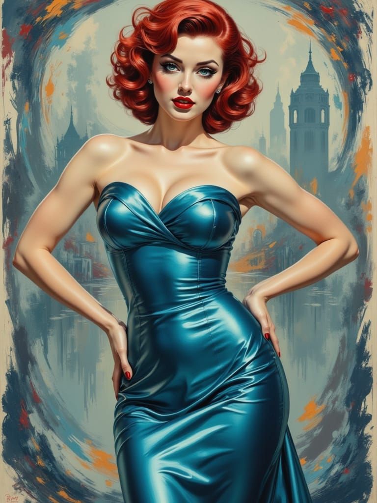 Pin Up Woman in Anders Zorn Style