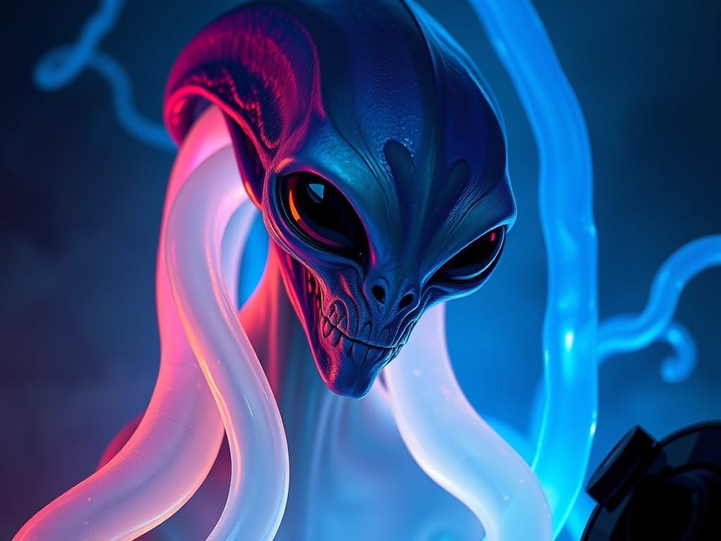 Sci-Fi Alien Sluction with Iridescent Slime