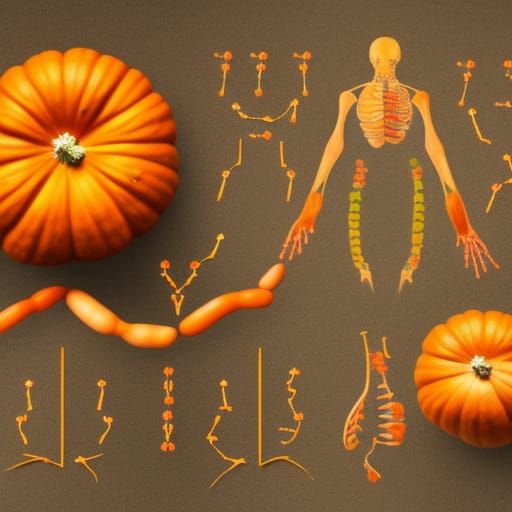 Pumpkin Anatomy: Medical Textbook Infographic