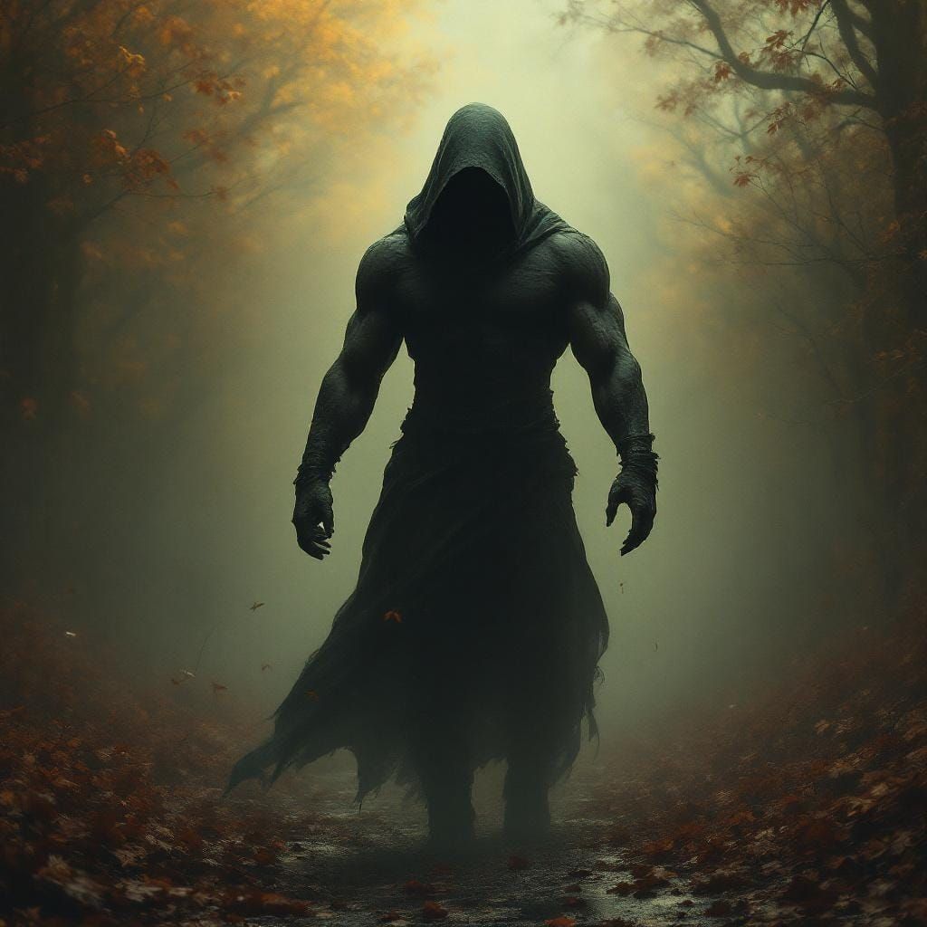 Mysterious Figure in Fog, Inspired by Baroque Art