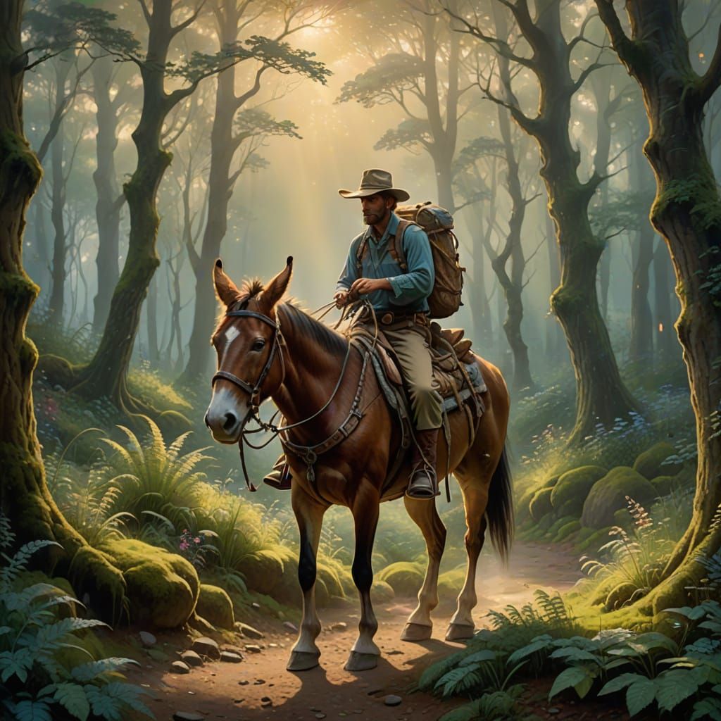 Mystical Pack Mule in Ethereal Forest