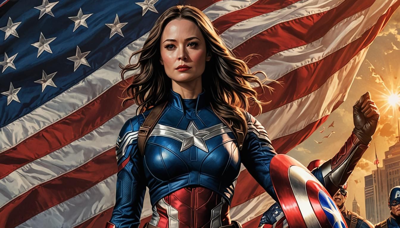 Summer Glau as Marvel's Captain America