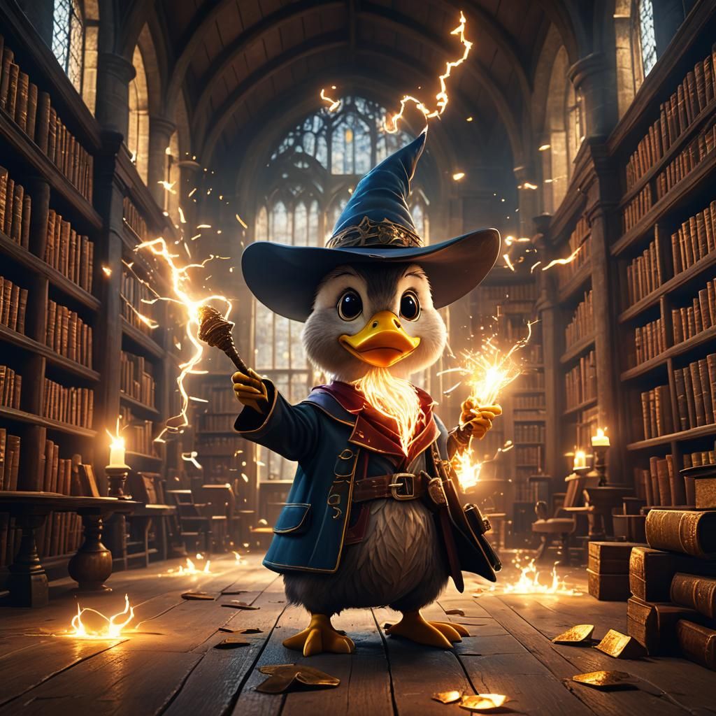 Harry Potter Duck Wizard Casting Spells