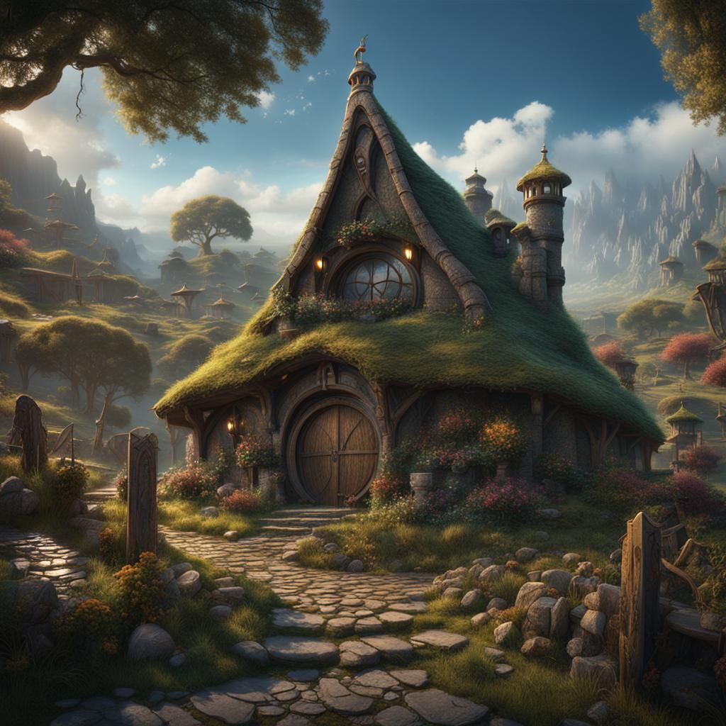 Pippin the Hobbit in Detailed Matte Painting