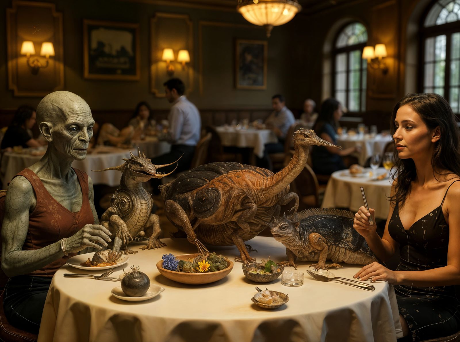 Not all restaurants allow pets on the table...