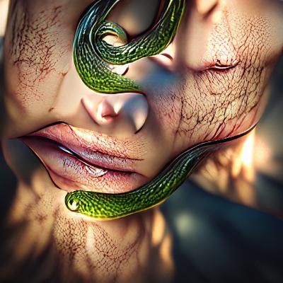 Hyperrealistic 3D Serpent Digital Illustration