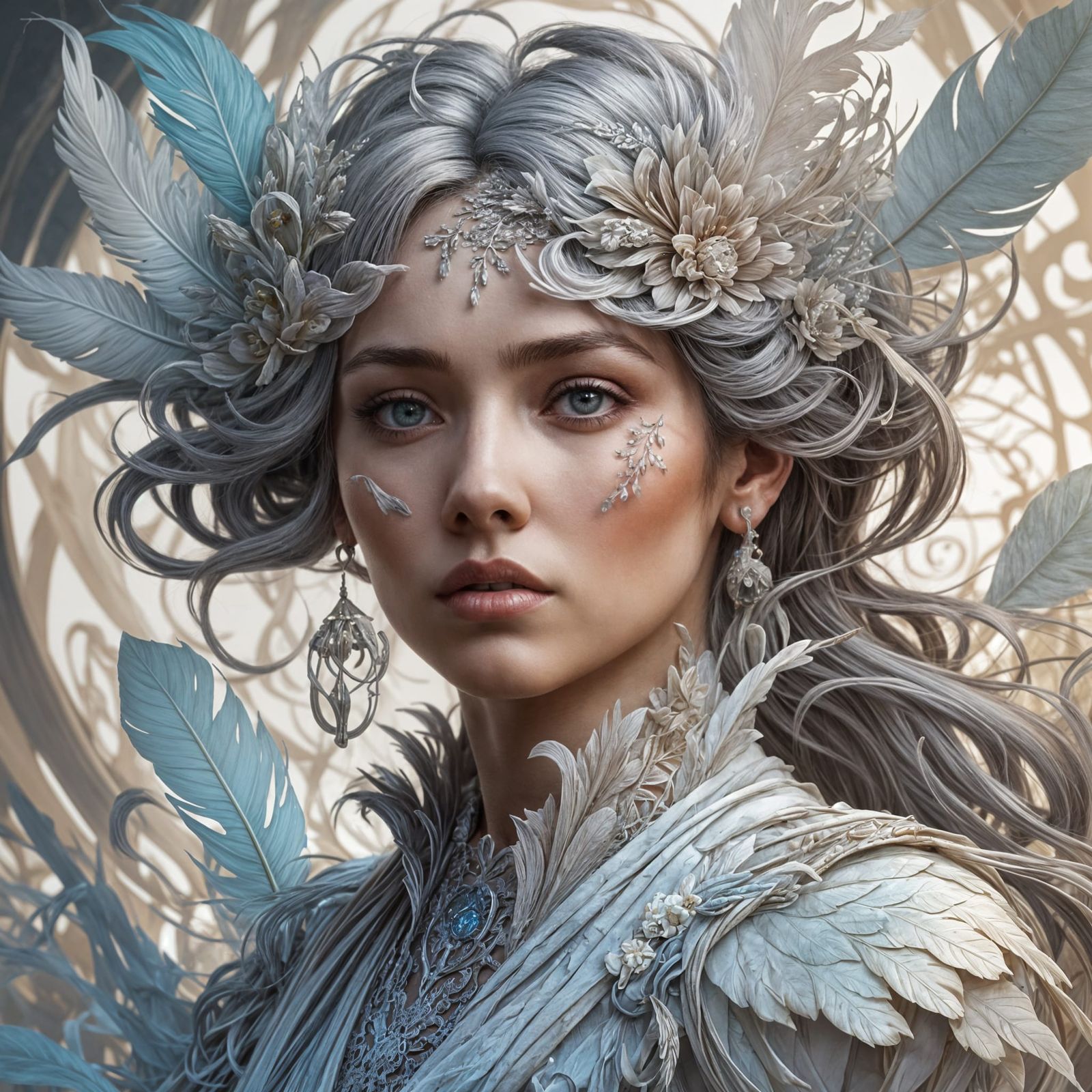 Ethereal Shades of White: A Hyperdetailed Masterpiece