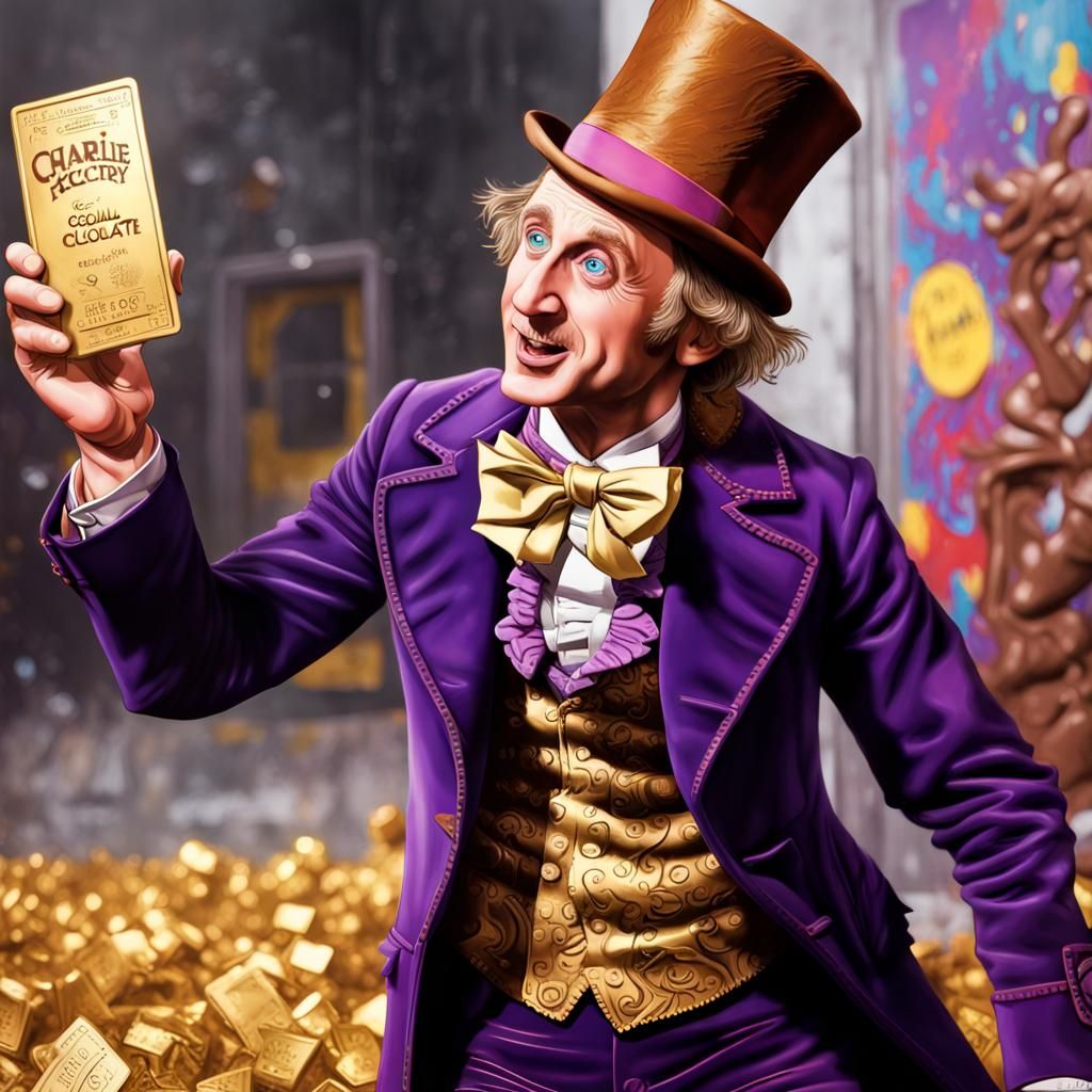 Willy Wonka's Joyful Dance in Chocolate Factory