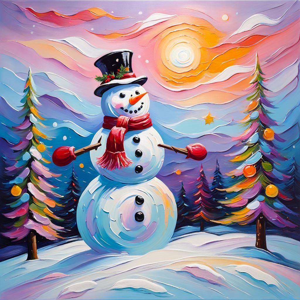 Dreamy Winter Snowman