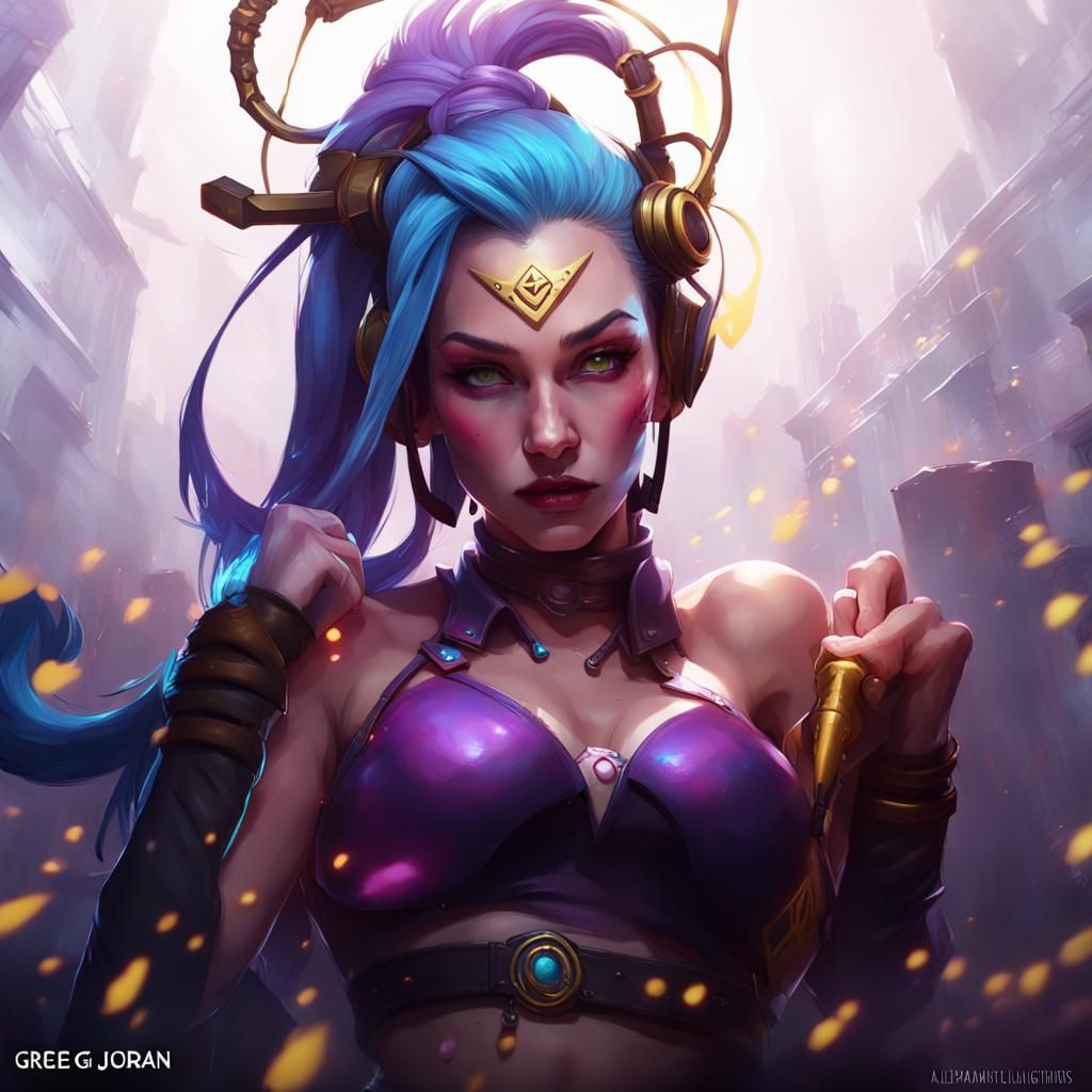 Jinx from League of Legends: Dark Fantasy Art