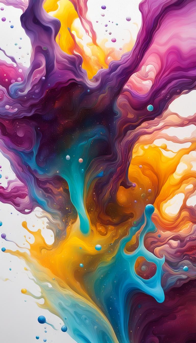 Vibrant Abstract Energy Display in Translucent Glass