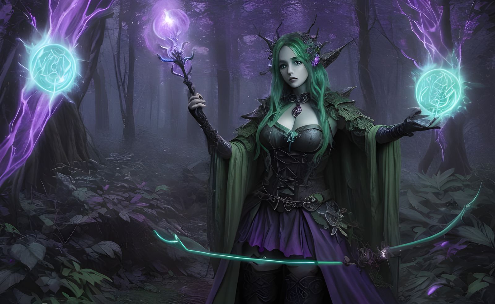 Dark Fairytale Sorcerer in Goblincore Aesthetic