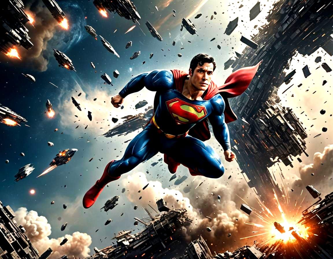 Superman in Space: Epic Digital Matte Painting