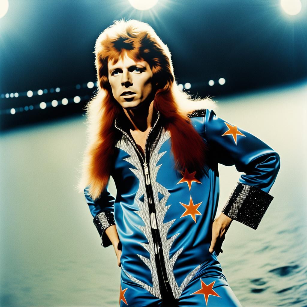 Abstract Photogram of 1960s Ziggy Stardust