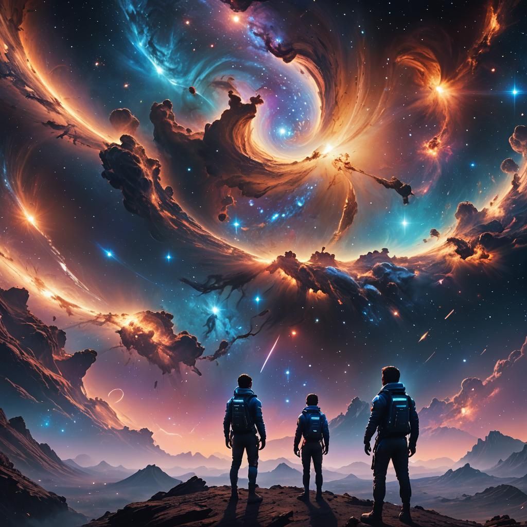 Ethereal Galaxy Vista in Digital Art Style