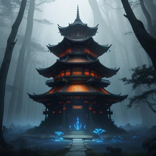 Naruto in Misty Forest: Fantasy Concept Art