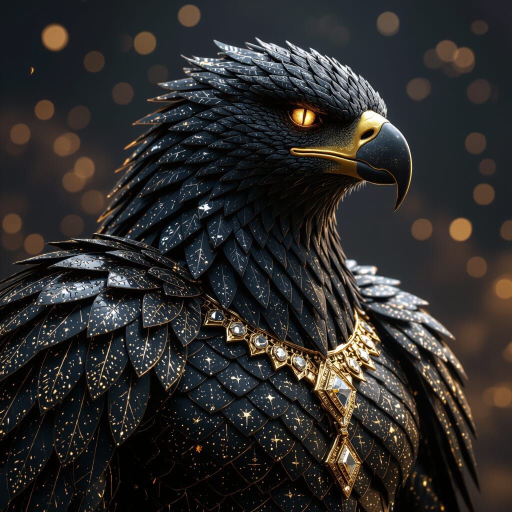 Eagle-Reptilian Overlord in Dark Mythic Skies