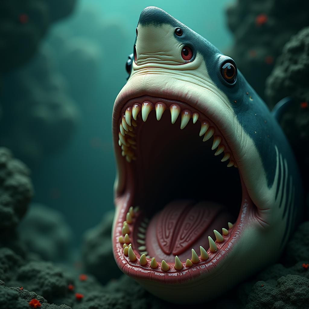 Surreal Sharks and Luna Moths in 3D