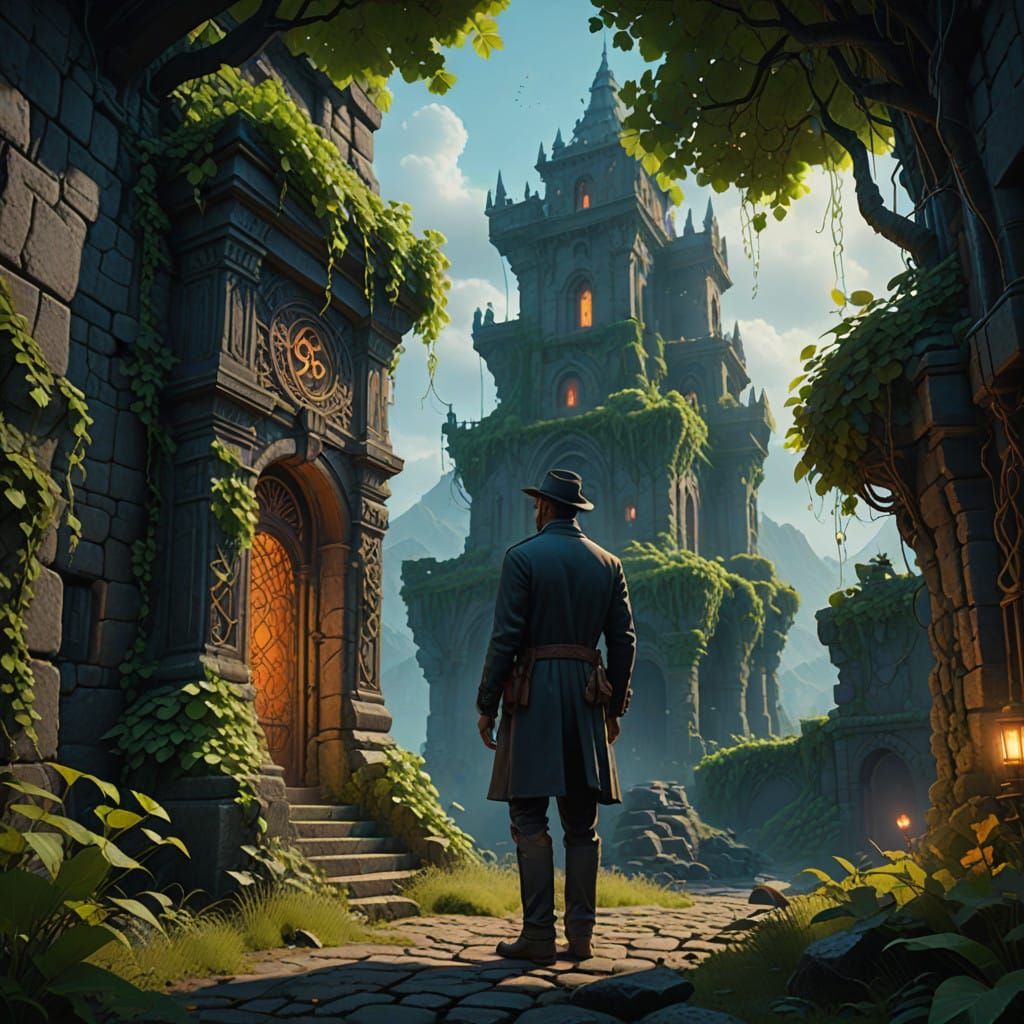 Mystical Gentleman in Enchanted Forest