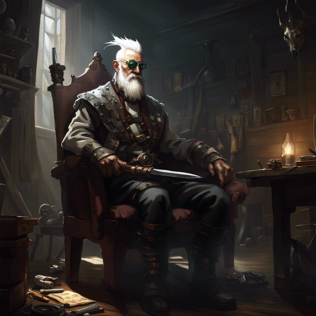 Dwarf Veteran in Room of Legendary Weapons