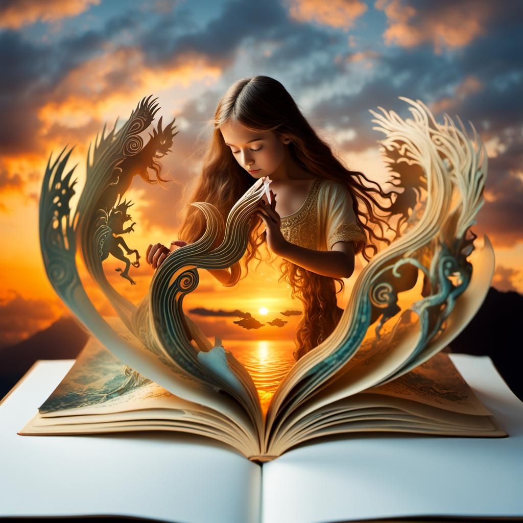 Fairytale Pop-up Book with Mystical Creatures