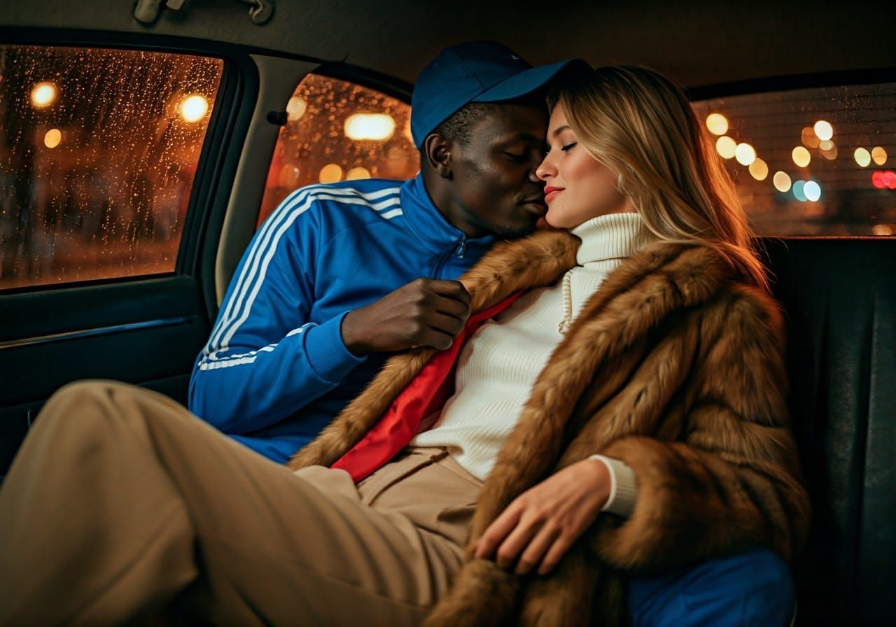 Sensual Parisian Nighttime Romance in Soft Focus