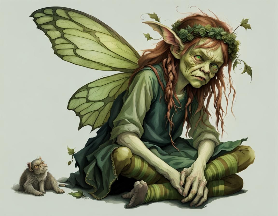 Bad fairy wearing green socks