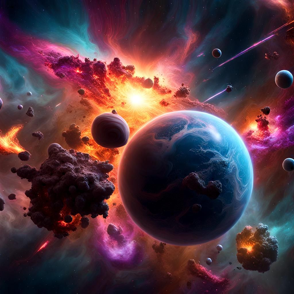 Exploding Universe: Hyperrealistic Galaxies and Nebulae