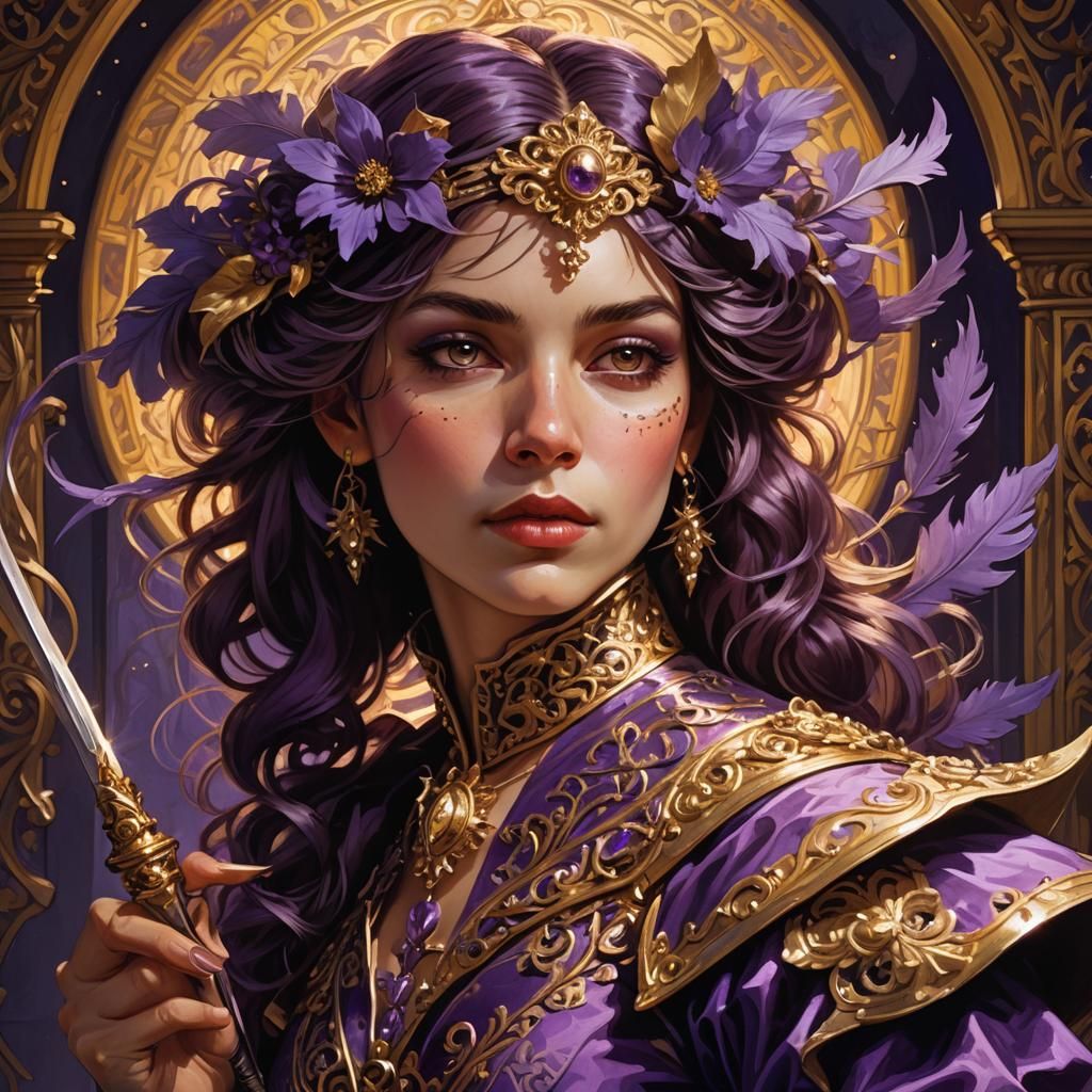 Baroque Fantasy Portrait of Female Musketeer