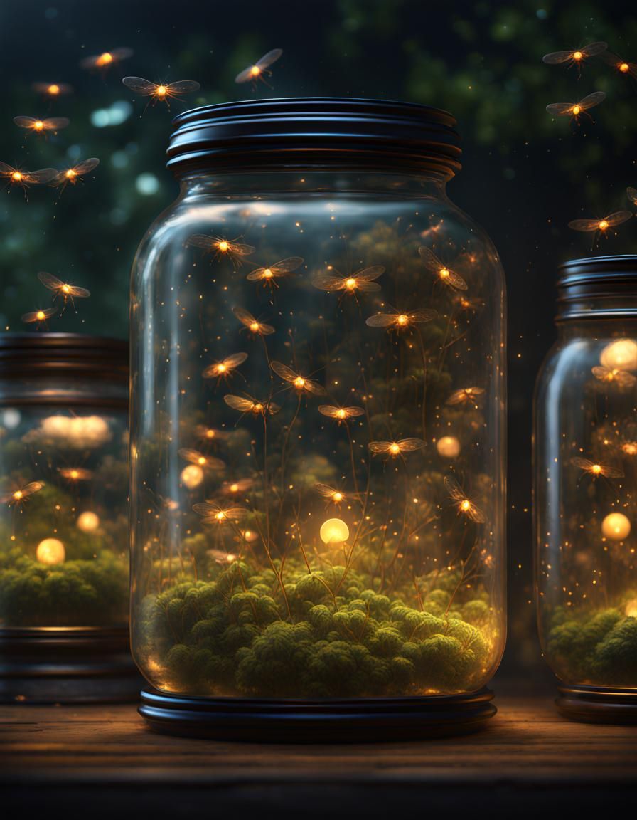 World in a Jar with Millions of Fireflies