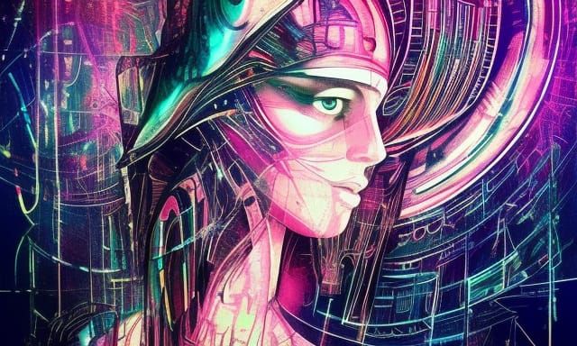 Dystopian Sci-Fi Concept Art in Cyber Noir Style