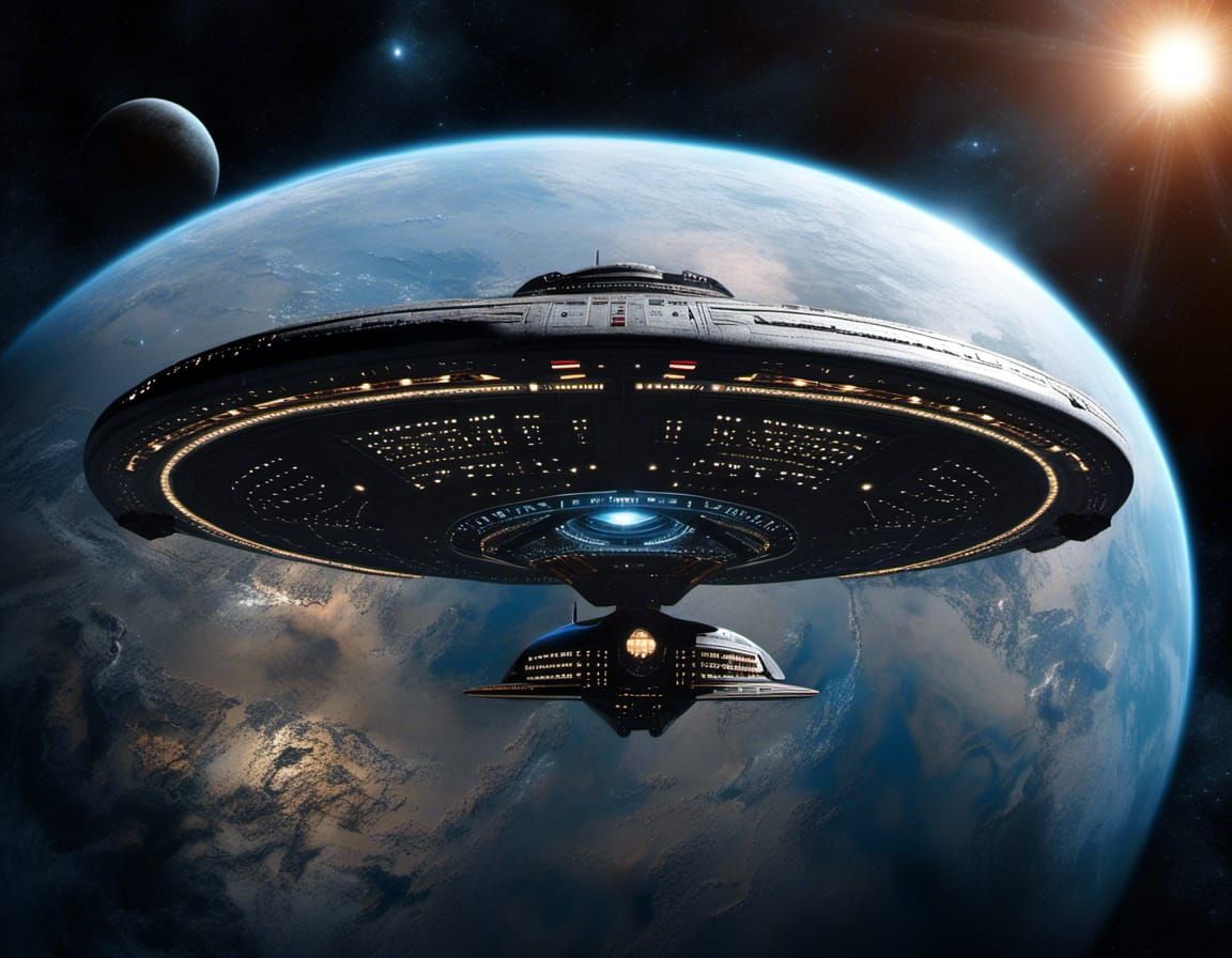 Star Trek Federation Starship with Nacelles