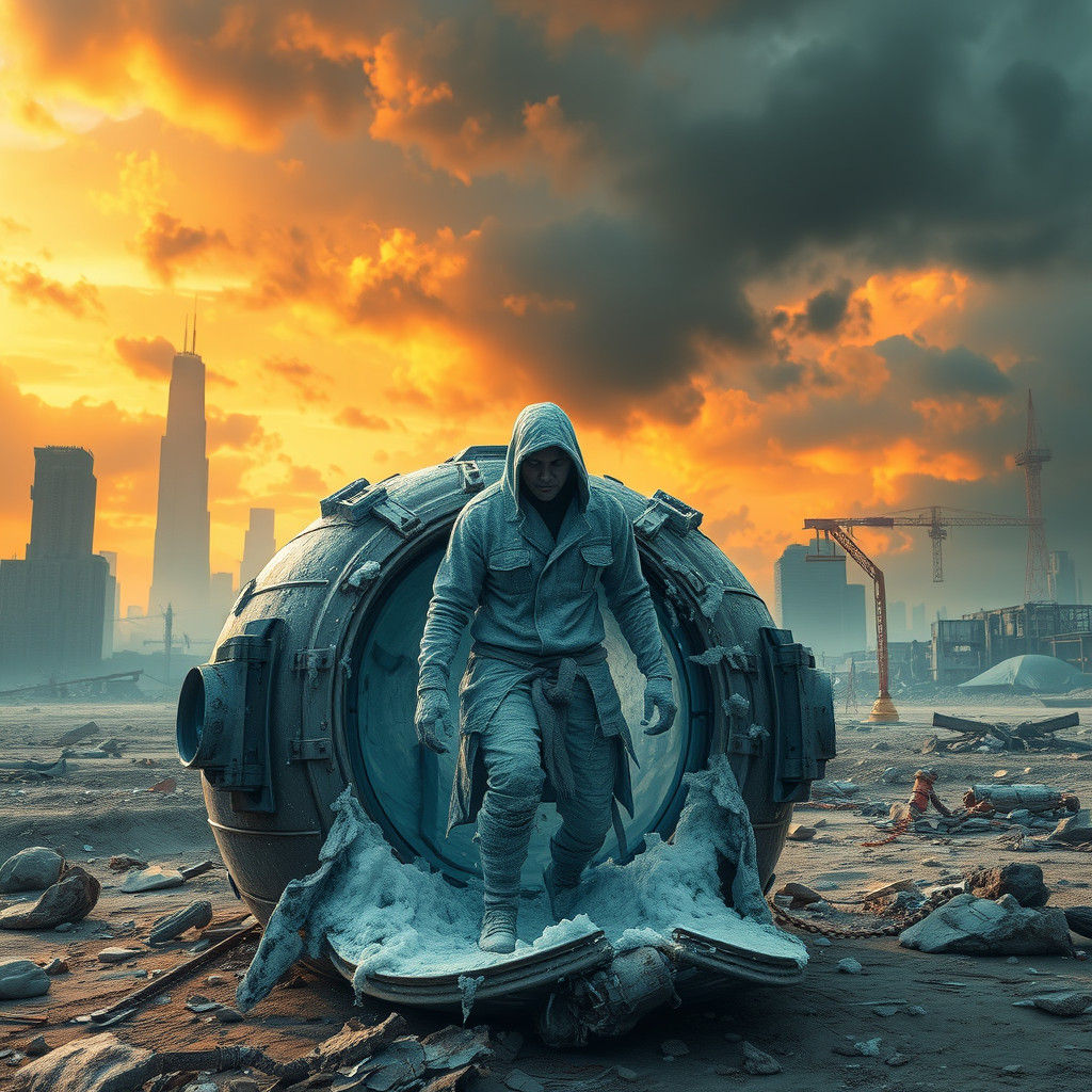 Dystopian Cryo Awakening in a Shattered Future