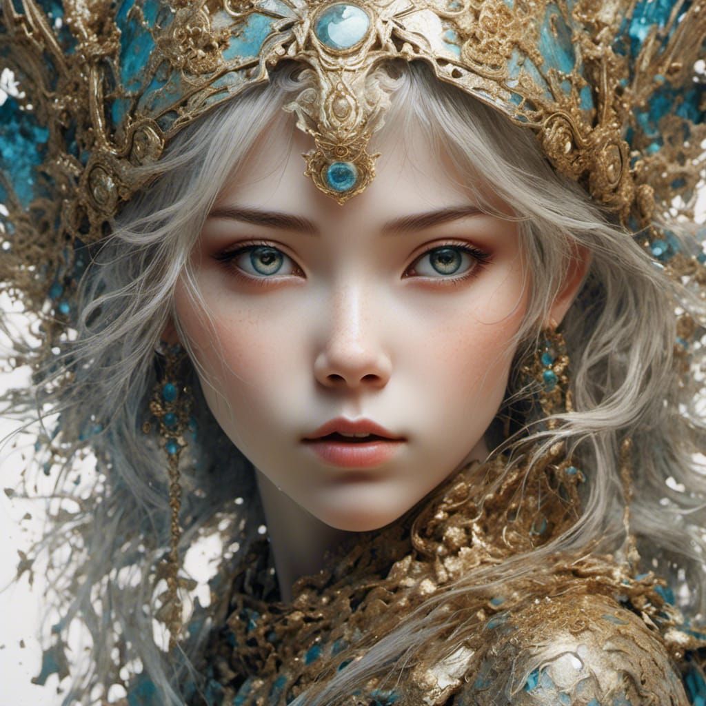 Anime Portrait of Stunning Woman with Intricate Details