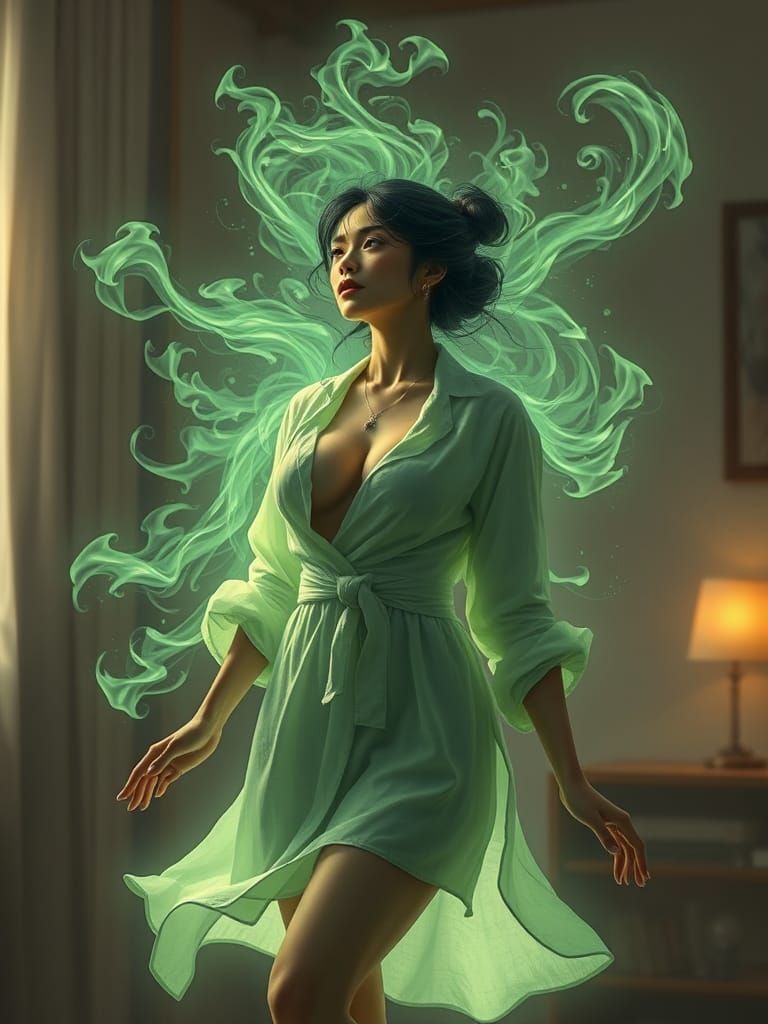 Ethereal Vietnamese Goddess of Flames