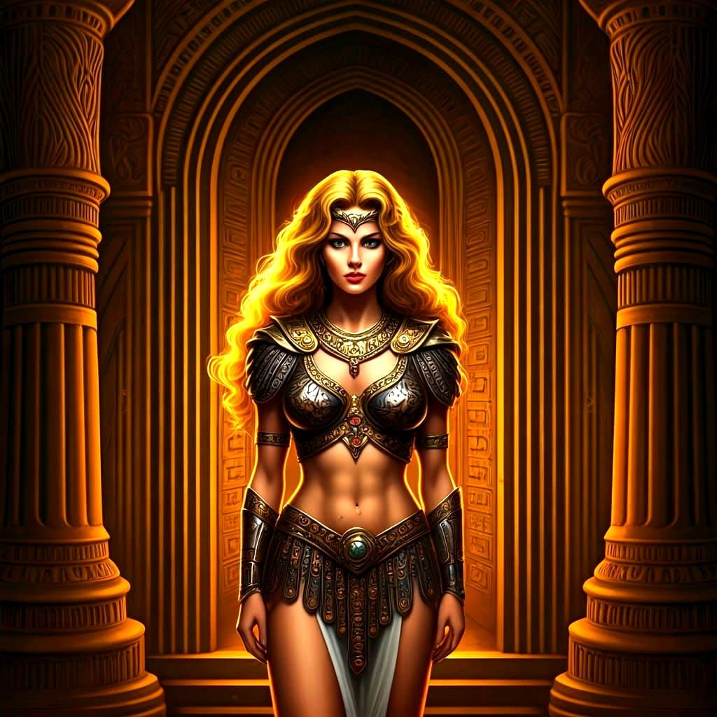 Female Warrior Discovers Lost Realms Treasure Trove