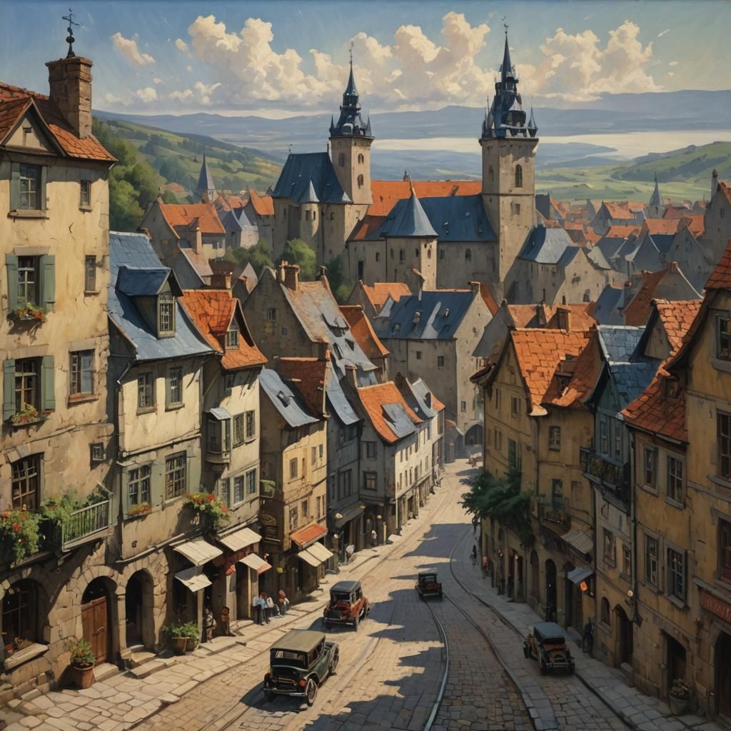 L'Manburg in Richly Detailed Oil Painting