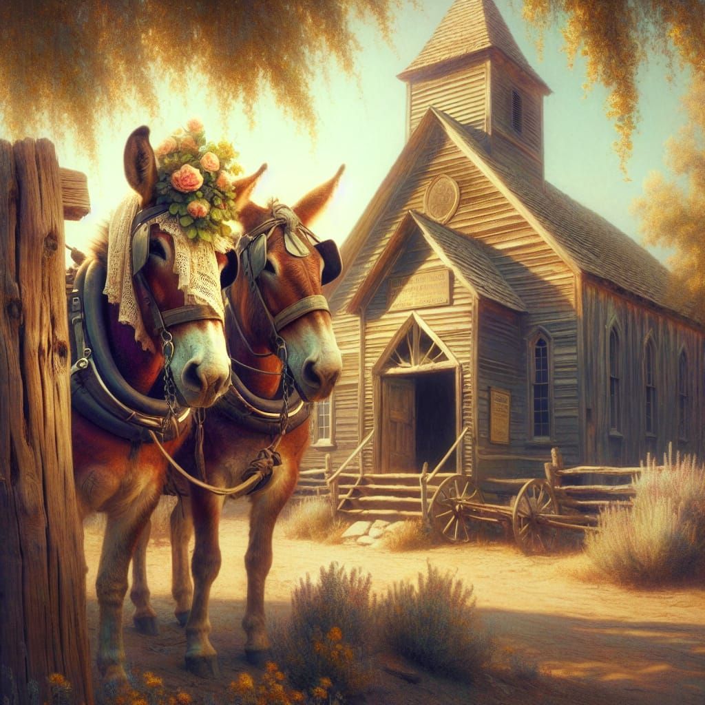 Idyllic Sunny Morning in the Old West