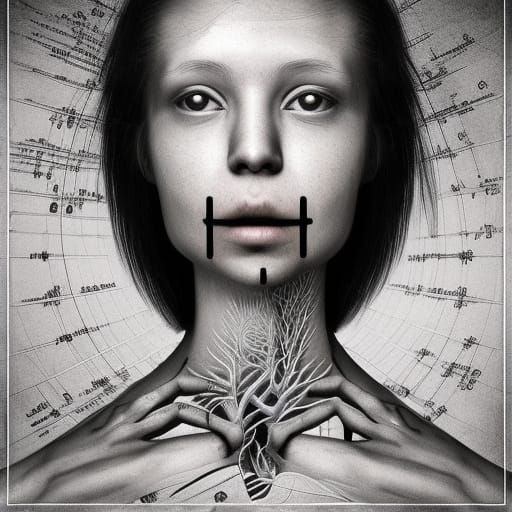 Disturbing Digital Illustration of Soul Starvation