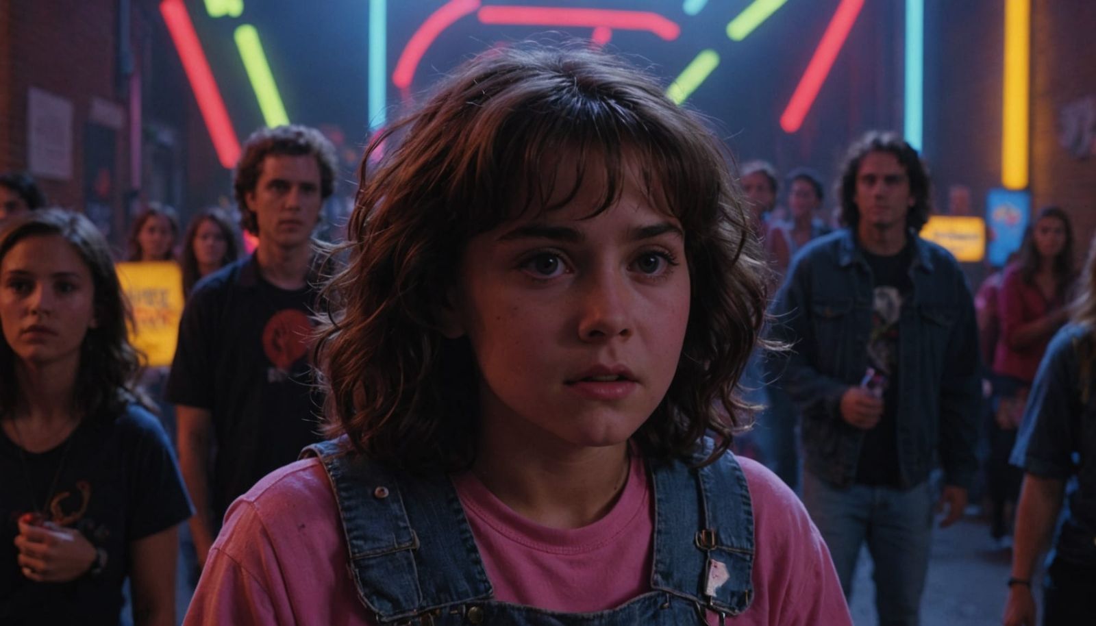 Y2K Horror Film Screenshot in Vaporwave Style