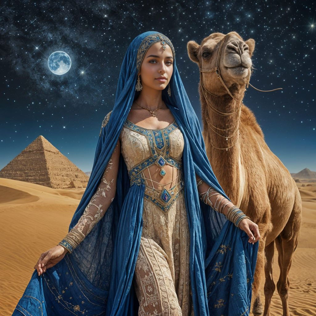 muslim goddesh in the dessert