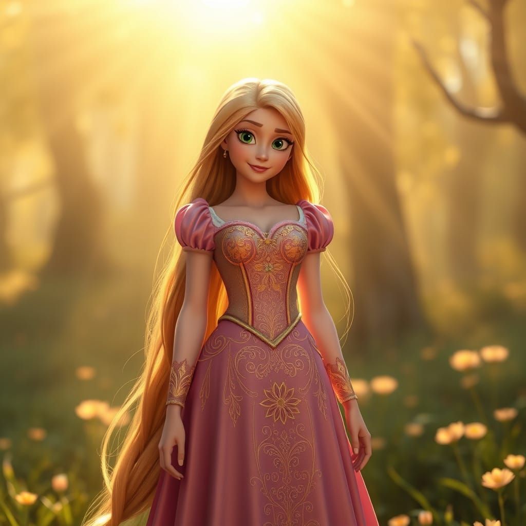 Golden Goddess in a Paradise of Wonder