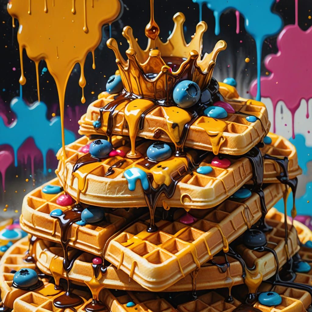 Graffiti Art: Waffle Princess with Butter and Syrup