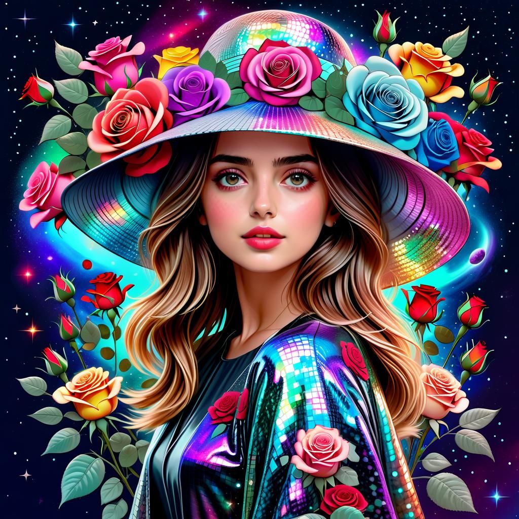 Ana de Armas in Astral Rose Hat