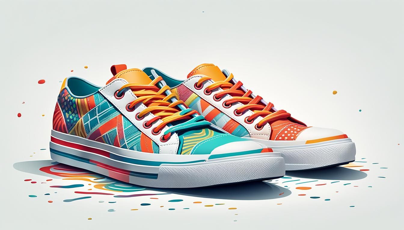 Bare Feet Balanced on a Shoe: Vector Illustration